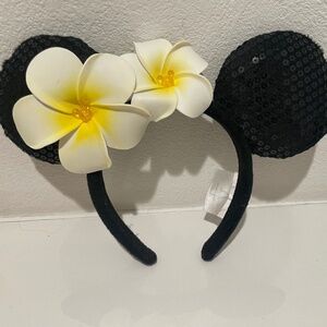 Yellow hibiscus Hawaiian Disney ears